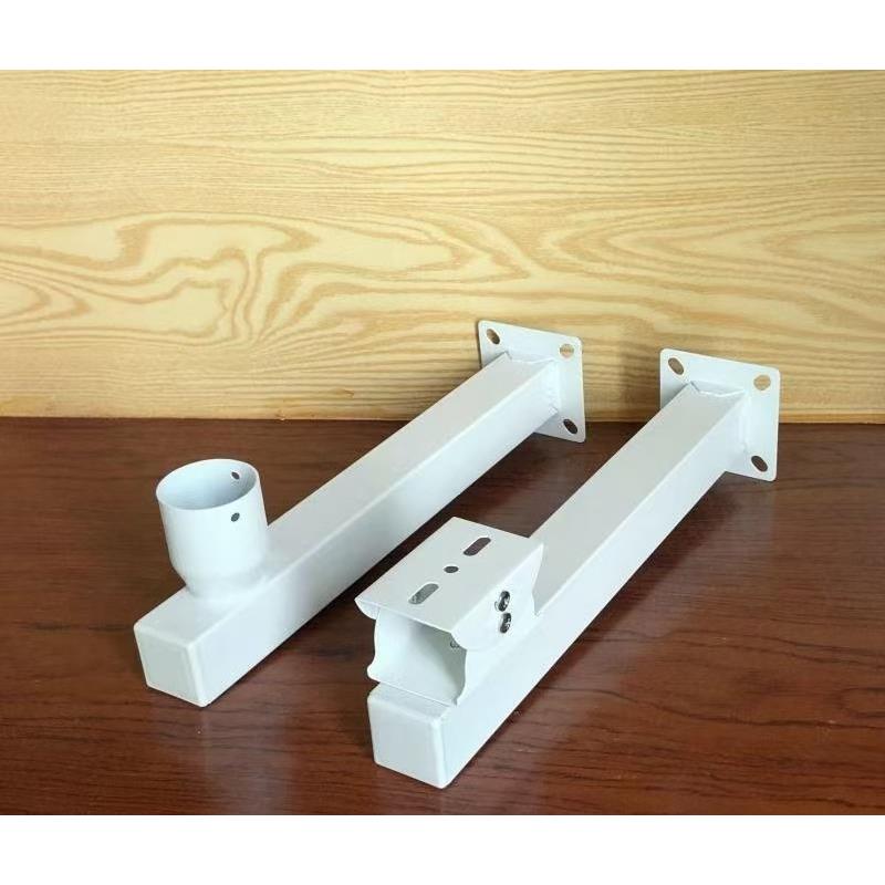 监控球机枪机支架室外摄像头组合立杆方管横臂架壁装横杆76管适用