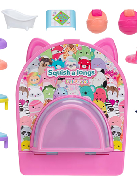 Jazwares Squish-a-longs便携式派对书包迷你挤压公仔宠过家家