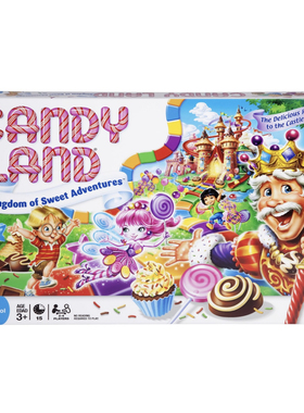 美国Hasbro孩之宝Candy Land糖果王国认识颜色益智桌游家庭亲子