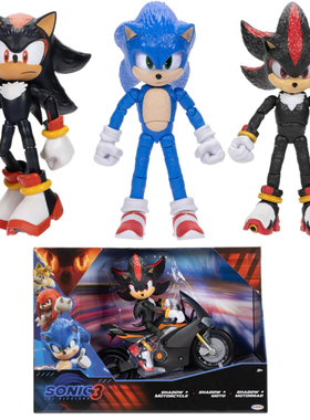 美国进口JAKKS Sonic Prime索尼克夏特公仔摆件影子 刺猬玩偶礼物
