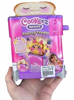 Cookeez Makery煎饼烤箱烘焙香味面包惊喜互动毛绒玩偶儿童女玩具