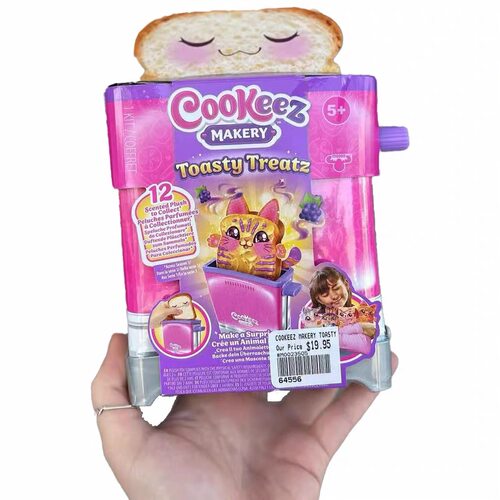 Cookeez Makery煎饼烤箱烘焙香味面包惊喜互动毛绒玩偶儿童女玩具