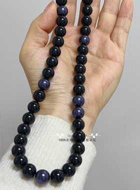实拍正版进口珍珠男女通用项链choker神秘黑限量紫酷炫时尚高级
