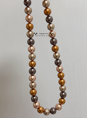 S925银手工定制正版进口5810珍珠女短项链混彩时尚高级秋冬美拉德