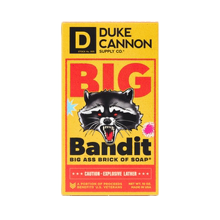 Duke Cannon美国 Big Bandit烟花的味道烟熏香男士清洁香皂沐浴皂