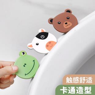 厕所马桶提盖器卡通掀马桶盖把手粘贴创意马桶座圈提手翻盖揭盖器