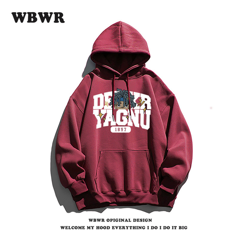 힙합 아메리칸 레터 프린트 벨벳 후드 티셔츠 남성 트렌드 성격 잘 생긴 스트리트 루스 자켓