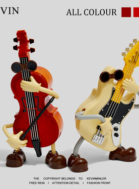 Kevin家!“无聊玩一玩摇摆小提琴”创意摆件吉他八音盒生日礼物