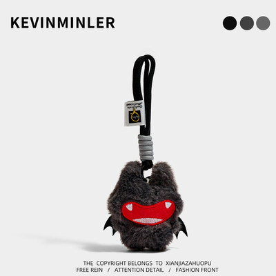 KEVINMINLER原创蝙蝠毛绒公仔钥匙扣可爱小恶魔包挂件车挂饰礼物
