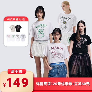 【所有女生的衣橱直播间】MardiMercredi腊肠狗修身/宽松短袖t恤