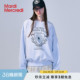 MardiMercredi圆领套头连帽卫衣小雏菊多花徽章刺绣上衣男女同款