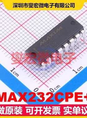 MAX232CPE+ DIP-16 RS-232收发器接口芯片IC