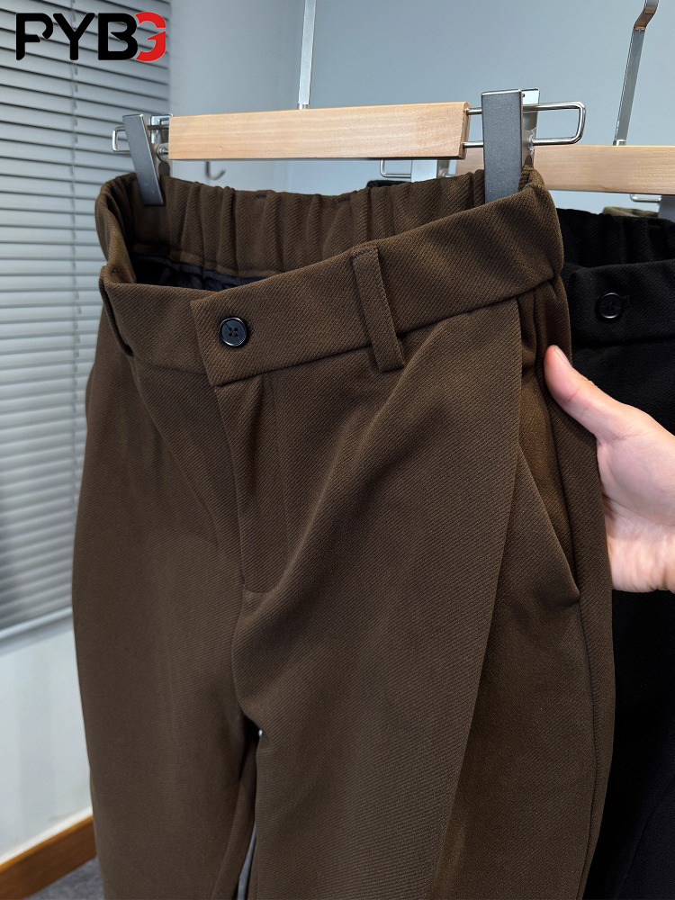 重磅毛尼斜纹单褶弯刀休闲裤男款秋冬季2025新款加厚男款阔腿男裤,男装,休闲裤,淘宝优惠券,粉丝福利购,淘宝优惠卷