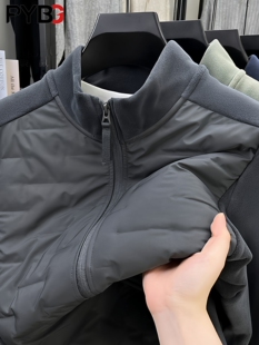 高端轻薄羽绒服男士冬季2025新款保暖爸爸外套夹克冲锋衣内胆男款