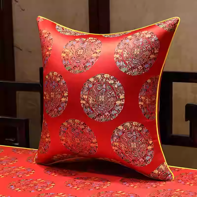 新中式抱枕客厅沙发靠垫含芯靠枕套床头大靠背垫古典轻奢高级感