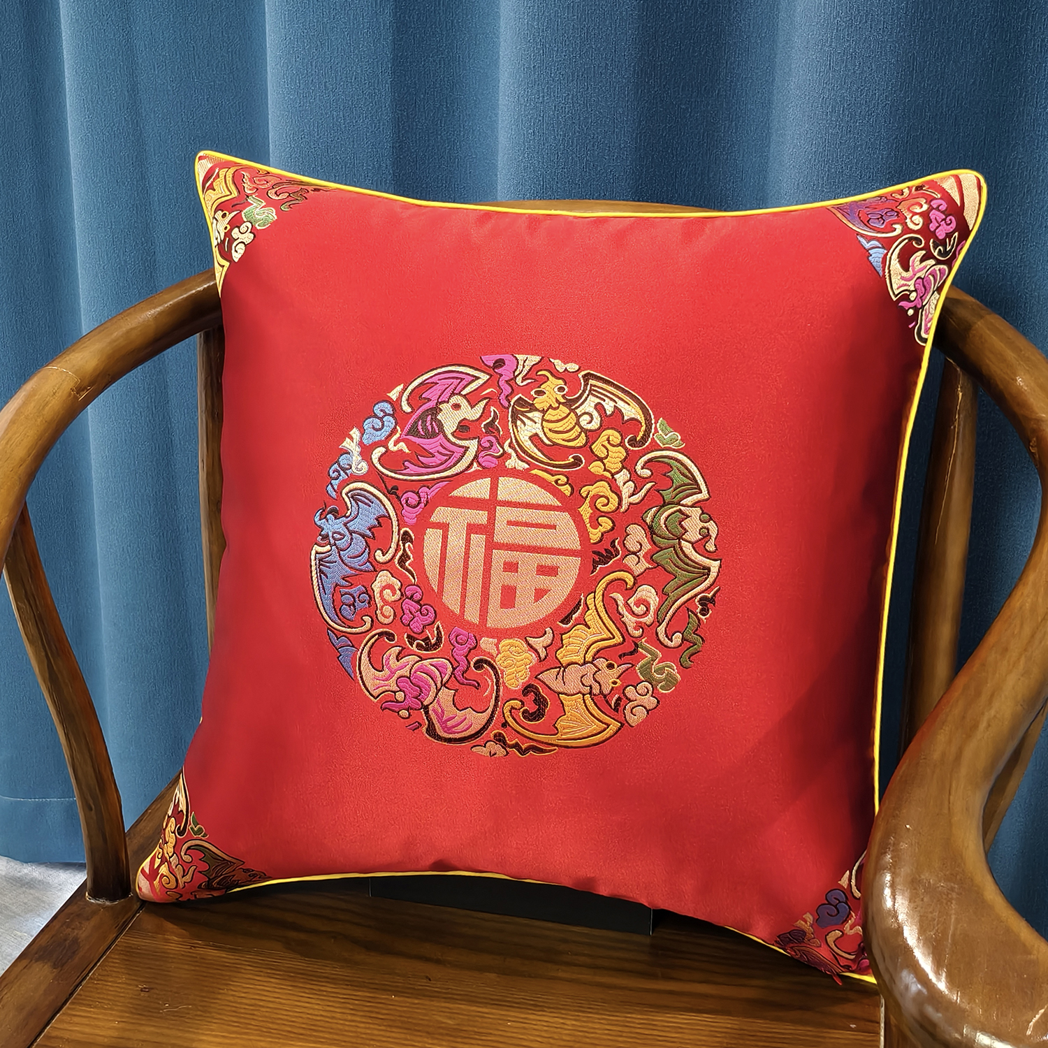 新中式抱枕客厅沙发靠垫含芯靠枕套床头大靠背垫古典轻奢高级感