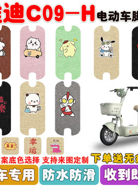 适用雅迪C09-H电动车脚垫电瓶车座套丝圈防水防滑耐磨脚踩垫定制
