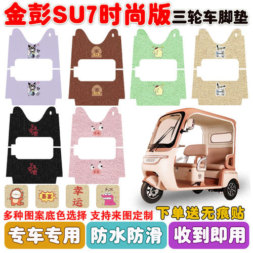 适用金彭SU7时尚版电三轮车脚垫