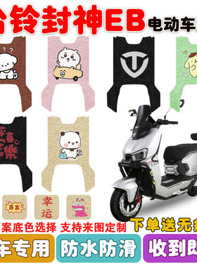 适用台铃封神EB电自版电动车脚垫TDS2437Z丝圈脚垫防水防滑定制款