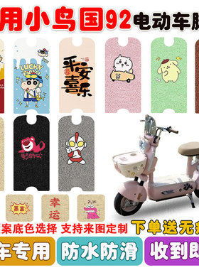 适用小鸟国92电动车脚垫TDT794Z丝圈防水防滑耐磨脚踩踏板垫定制