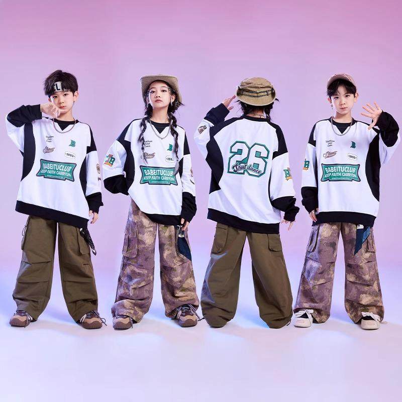 少儿街舞潮服秋冬潮牌hiphop嘻哈女孩爵士舞男孩酷帅架子鼓演出服