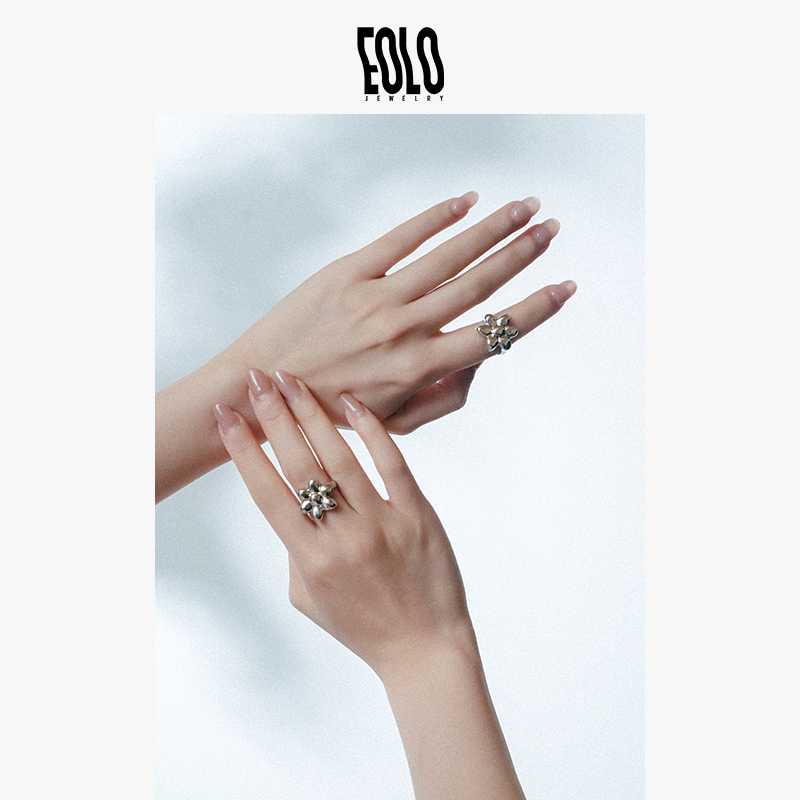 EOLO「霁」花朵戒指女