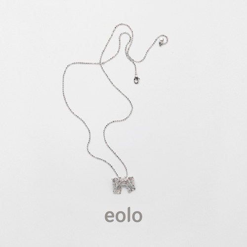 EOLO蕾丝蝴蝶结项链女