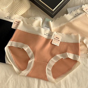 纯棉内裤女士2024新款全棉抗菌裆少女学生中腰短裤头三角裤衩秋冬