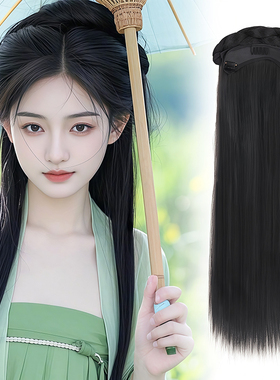 汉服假发包古装发髻一体式懒人发箍半头套假发古风发饰造型盘发包