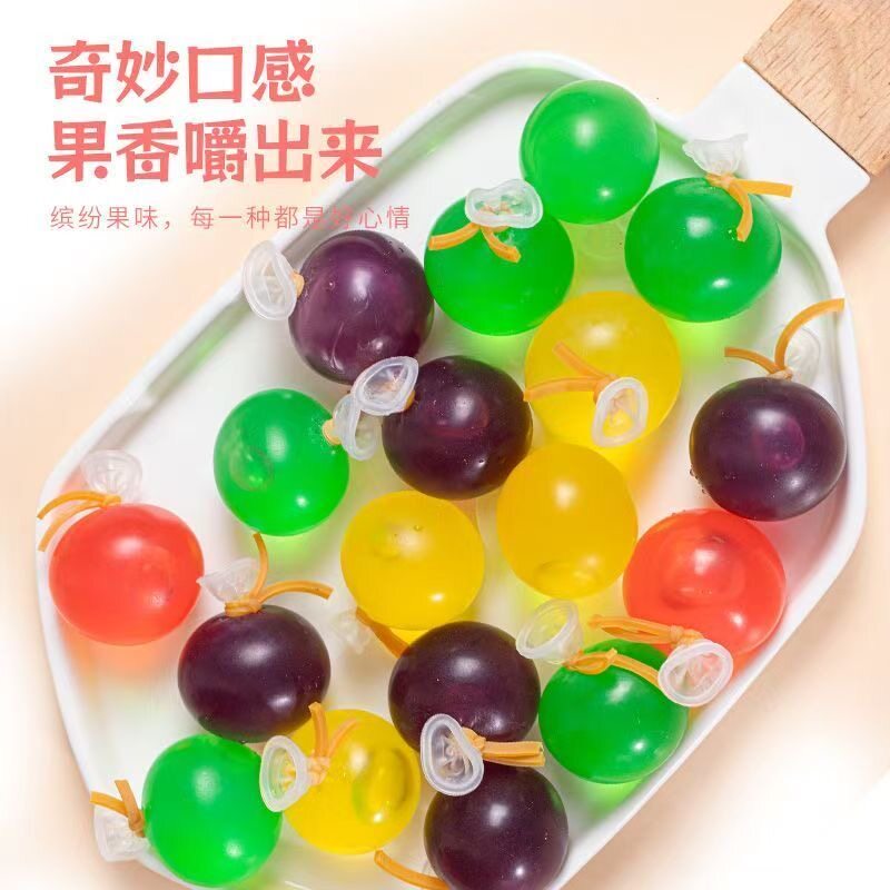 网红爆款零食气球爆皮果冻