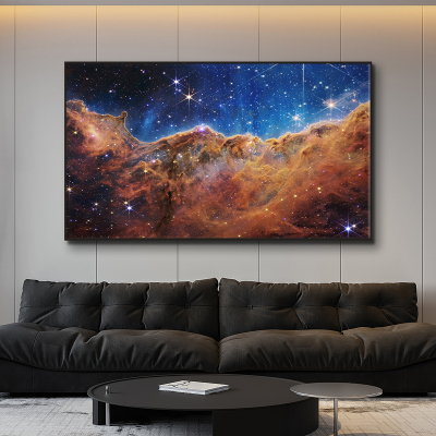 宇宙星空客厅装饰画NASA星系太阳系儿童房卧室床头挂画办公室壁画