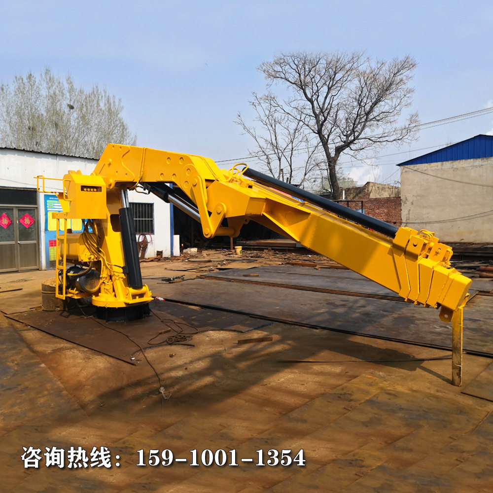 yx-10t移动式折臂吊 可拆卸式折叠吊 船舶液压折臂吊