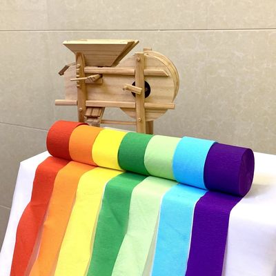 气球流苏纸飘带彩带皱纹纸彩色宝宝生日背景墙布置生日派对装饰