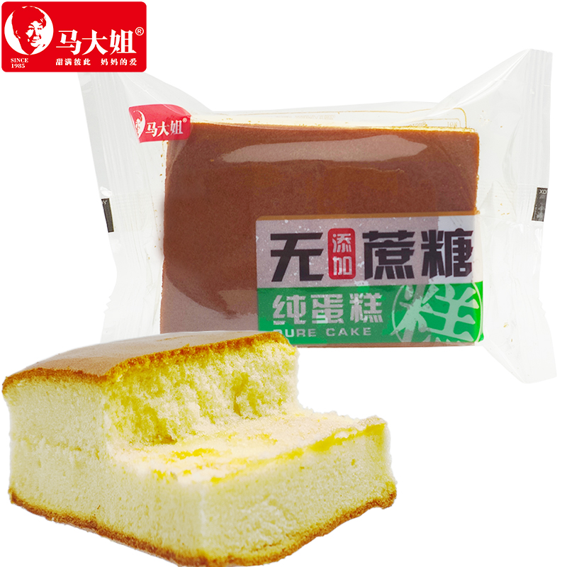 马大姐无蔗糖纯蛋糕手撕面包独立装早餐休闲食品夹馅面包零食特产