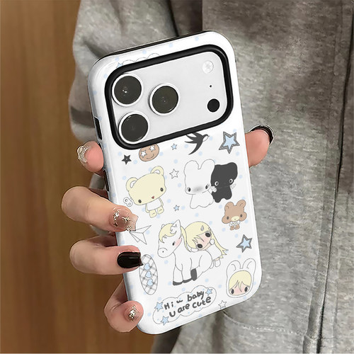小马野有上秋适用iPhone18promax手机壳苹果17pro卡通16新款15女14日韩防摔可爱13华为8小米保护套oppo菲林xs