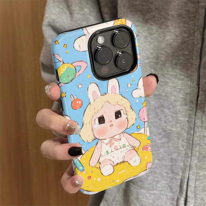 适用苹果16pro手机壳苹果15pro新款iPhone14promax简约iP13女16e卡通12泳圈女孩7潮11防摔xsmax套8plus菲林xr