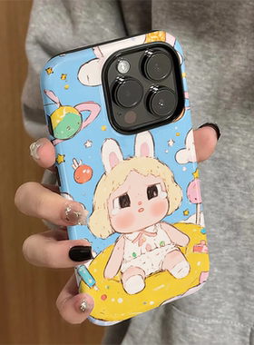 适用苹果16pro手机壳苹果15pro新款iPhone14promax简约iP13女16e卡通12泳圈女孩7潮11防摔xsmax套8plus菲林xr