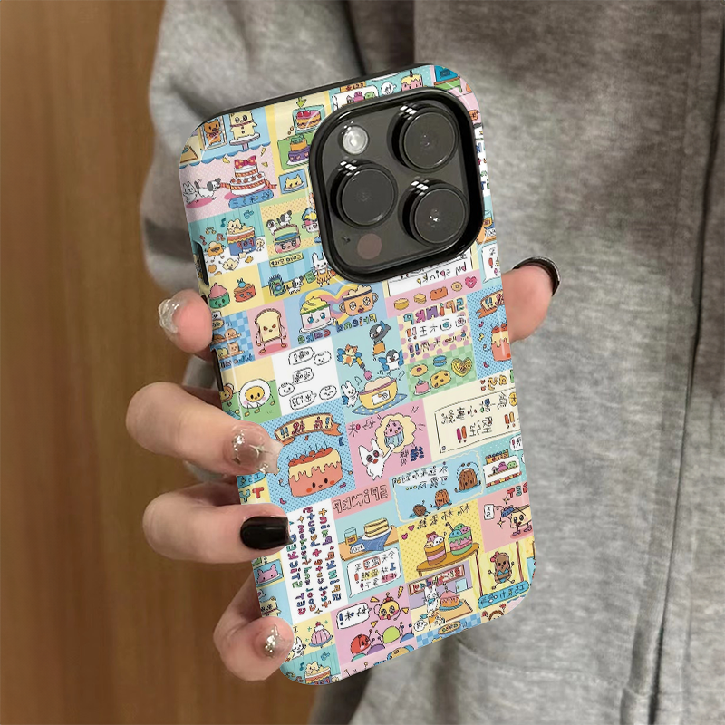 适用苹果16pro手机壳iPhone15promax新款可爱iP14/13女12简约xsmax卡通蛋糕7高级防摔11小众8plus菲林二合一x