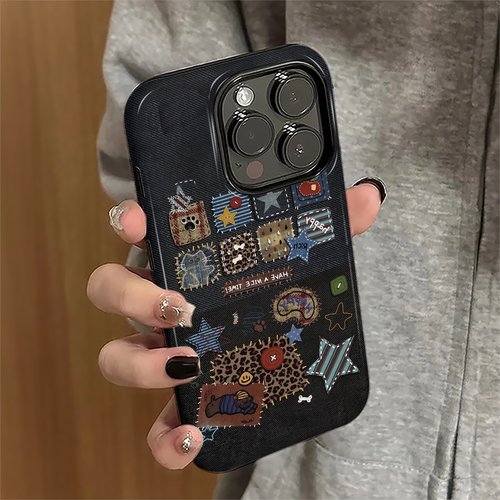 适用iPhone17pro手机壳苹果16promax新款ip15pro个性13女14高级12牛仔豹纹11防摔保护套xsmax潮7/8plus菲林e