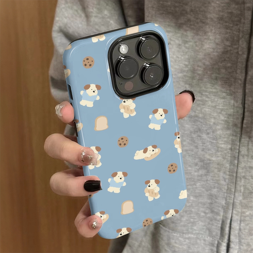 适用苹果17promax手机壳iPhone16新款iP15/14女可爱13简约xsmax菲林二合一8卡通防摔12套7小众plus面包小狗xr