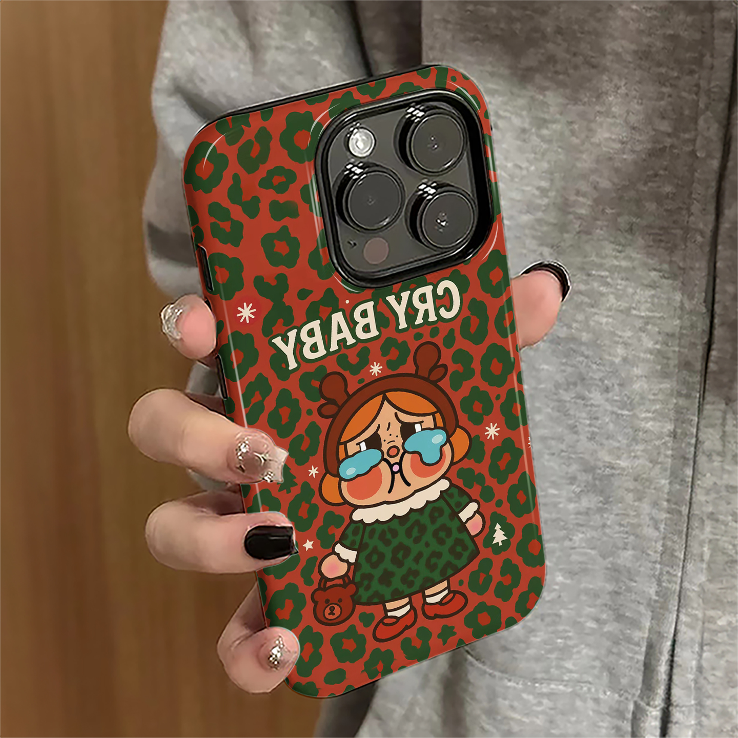 麋鹿哭娃适用苹果17promax手机壳iPhone16pro卡通ip15pro女13可爱14新款xsmax潮玩12防摔11保护套8/7plus菲林