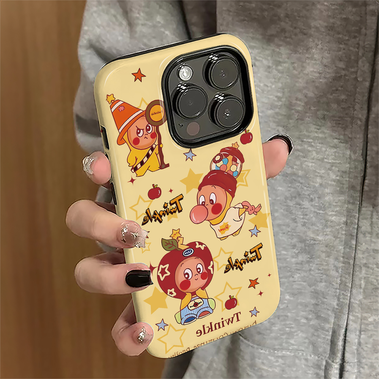 适用苹果16pro手机壳iPhone15promax新款苹果13女iP14简约12卡通8plus防摔7套11星星人潮xsmax可爱xr菲林16e