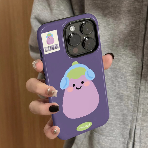 适用opporeno14手机壳新款reno13pro男女pro个性reno12防摔se套6创意5耳机茄子reno10/9/8/7高级4菲林二合一