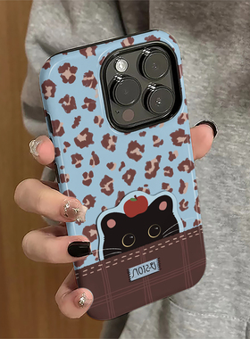 适用苹果17promax手机壳iPhone16pro新款ip15pro卡通13女14个性12豹纹猫咪11潮7/8plus防摔保护套xsmax菲林e