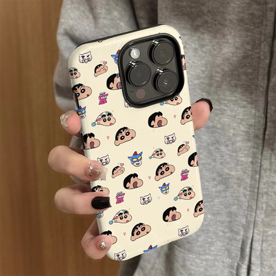 适用苹果16pro手机壳iP17pro新款iPhone15promax简约14/13女蜡笔小新12卡通7日韩xsmax防摔11保护套8plus菲林