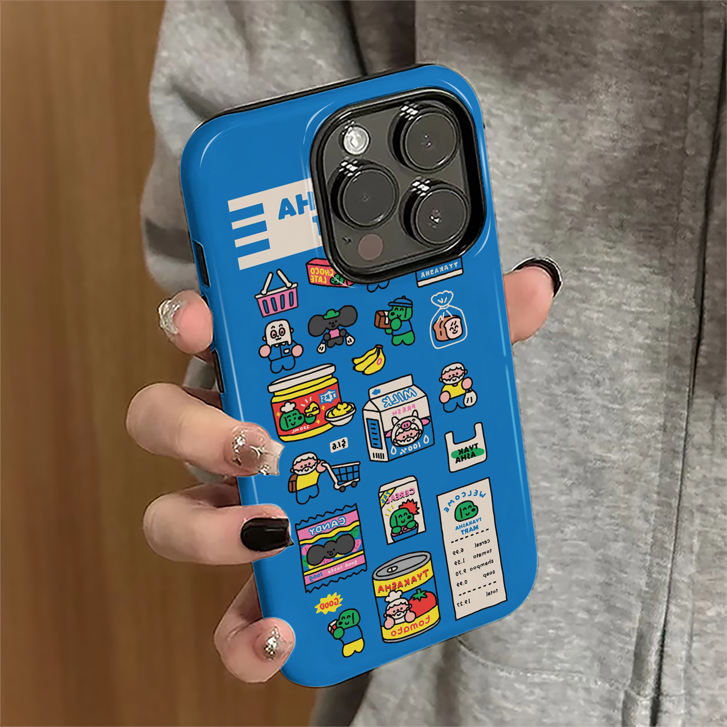 适用苹果16promax手机壳苹果15pro新款iPhone13简约iP14pro女12卡通11防摔8套7plus硬xsmax超市小票16e菲林xr