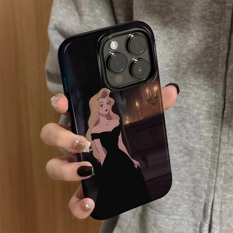 适用苹果15promax手机壳iPhone16新款13卡通iP14女12简约xsmax迪士尼公主8高级防摔11套7个性plus菲林二合一x