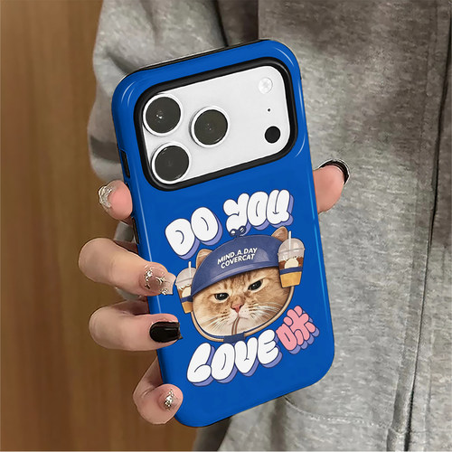 咖啡猫咪适用苹果17promax手机壳iPhone16pro可爱15新款14女13呆萌防摔小众12华为8plus小米保护套oppo菲林xs