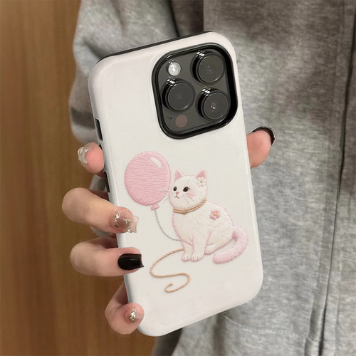 适用苹果16promax手机壳新款iPhone15pro简约iP14/13女16e卡通12气球猫咪7可爱xsmax防摔11保护套8plus菲林xr