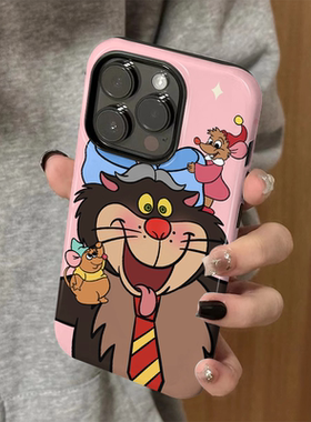 适用苹果16promax手机壳iPhone15新款iP14/13女可爱12简约11卡通路西法猫8防摔xsmax高级7小众plus菲林二合一
